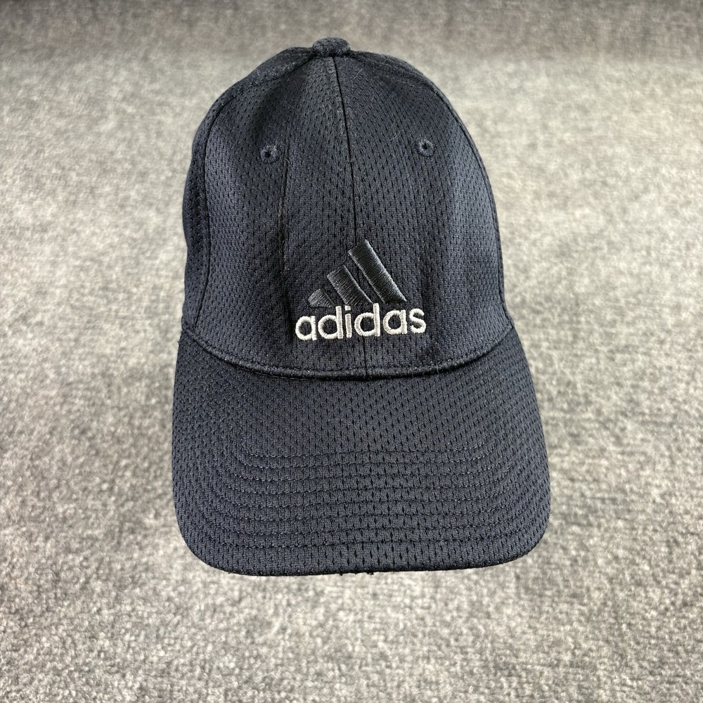 Vintage Y2K Adidas Fitted Flex Ball‎ Cap Hat L/XL Navy Athletic Streetwear Gym